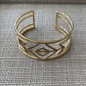 Stella & Dot Sphinx Gold-Tone Geometric Open Cuff Bracelet - Women Jewelry